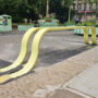 Bloomsbury street becomes a pocket park with bench made from Double Yellow lines