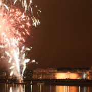 Fireworks by the Old Royal Naval College