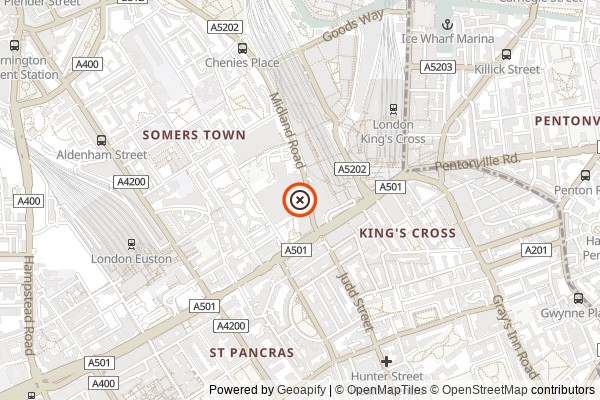 Map of St Michael's Church, Camden Town
