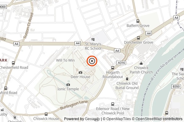 Map of Our Lady of the Rosary, Marylebone